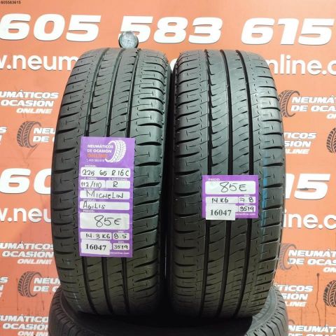 2X 225 65 R16C 112/110R MICHELIN AGILIS 7.8/8.6MM DOT 3519/3519