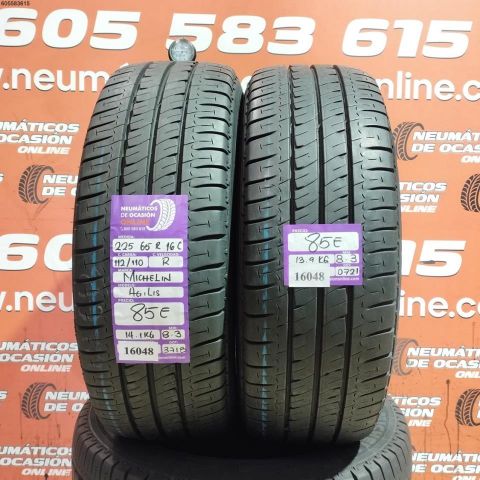 2X 225 65 R16C 112/110R MICHELIN AGILIS 8.3/8.3MM DOT 3718/0721