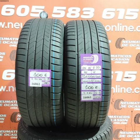 2X 215 45 R20 95H BRIDGESTONE TURANZA 6 ENLITEN 5.3/5.8MM DOT 2825/2424
