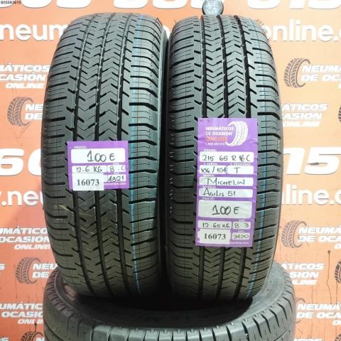 2X 215 65 R16C 106/104T M+S MICHELIN AGILIS 51 8.0/8.3MM DOT 4821/3420