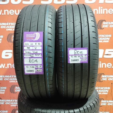 2X 225 55 R18 98V GOODYEAR EFFICIENT GRIP 2 SUV 5.9/6.0MM DOT 1623/0224