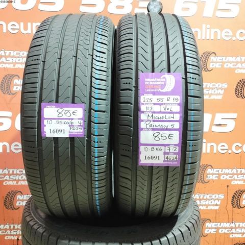 2X 225 55 R18 102V XL MICHELIN PRIMACY 5 6.4/7.2MM DOT 1225/4524