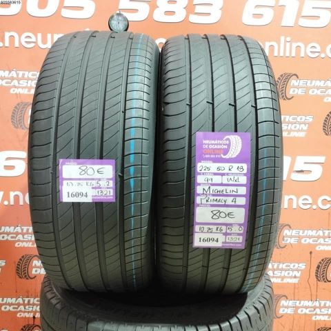 2X 225 50 R18 99W XL MICHELIN PRIMACY 4 5.0/5.2MM DOT 1321/1321