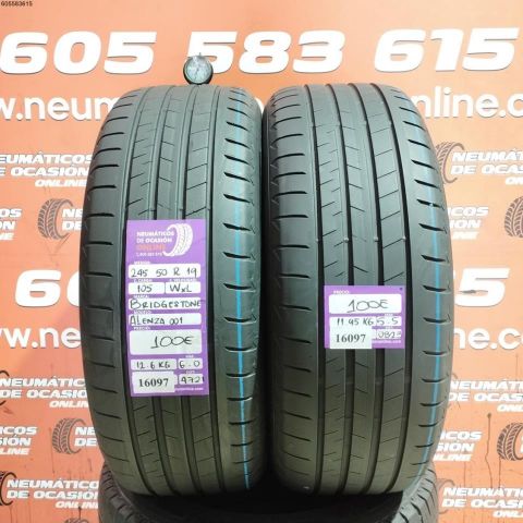 2X 245 50 R19 105W XL BRIDGESTONE ALENZA 001 5.5/6.0MM DOT 4721/0823