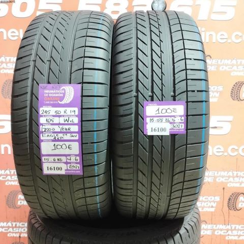 2X 245 50 R19 105W XL RFT GOODYEAR EAGLE F1 SUV 4X4 4.6/5.6MM DOT 2821/3021