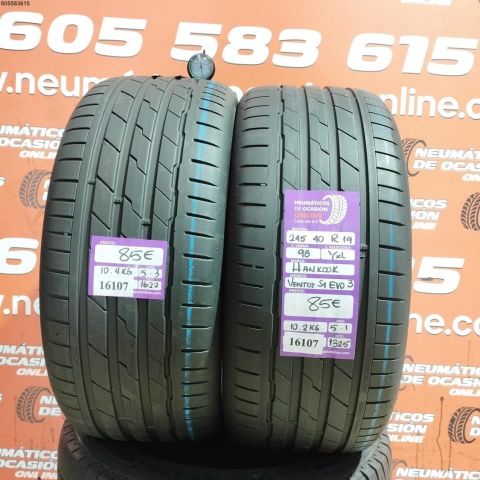 2x 245 40 R19 98Y XL HANKOOK VENTUS S1 EVO 3 5.1/5.3MM DOT 1622/1625