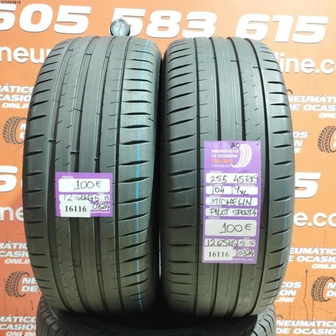 2x 255 45 R19 104Y AO MICHELIN PILOT SPORT 4 5.5/5.8MM DOT 0324/0324