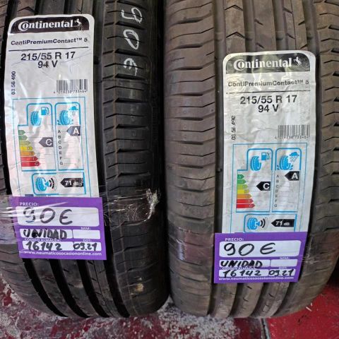 2X 215 55 R17 94V CONTINENTAL CONTI PREMIUM CONTACT TM 5 (SIN USO) DOT 0321/0321