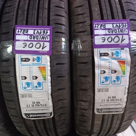 2X 215 60 R17 96H CONTINENTAL CONTI ECO CONTACT TM 5 (SIN USO) DOT 0821/0821