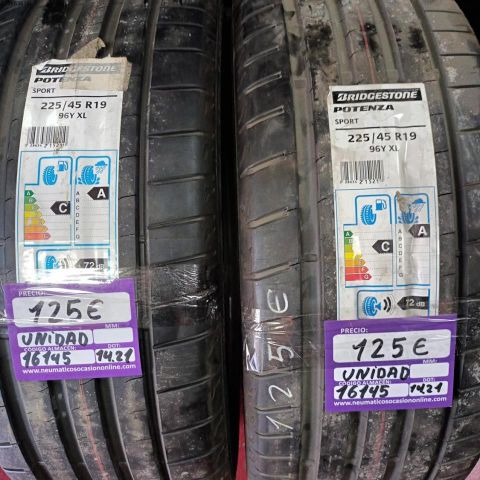 2X 225 45 R19 96Y XL BRIDGESTONE POTENZA SPORT (SIN USO) DOT 1421/1421