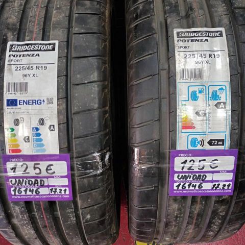 2X 225 45 R19 96Y XL BRIDGESTONE POTENZA SPORT (SIN USO) DOT1721/1721