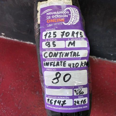 125 70 R15 95M CONTINENTAL INFLATE 420 KA (SIN USO) DOT 2416