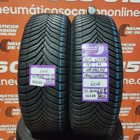 2X 205 65 R16 95H M+S* MICHELIN CROSS CLIMATE 2 5.3/6.0MM DOT 1225/4424
