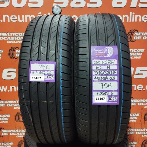 2X 225 65 R17 102H BRIDGESTONE ALENZA 001 6.0/6.6MM DOT 1623/1623