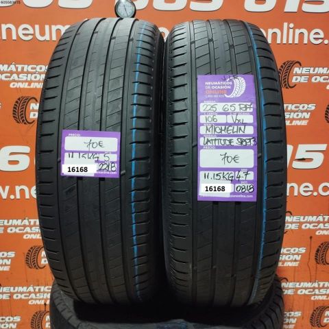 2X 225 65 R17 106V XL JLR MICHELIN LATITUDE SPORT 3 4.7/5.0MM DOT 2218/0818