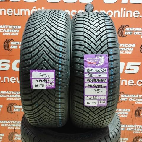 2x 215 60 R17 96H CONTINENTALALL SEASON 6.0/6.6MM DOT 1124/1124