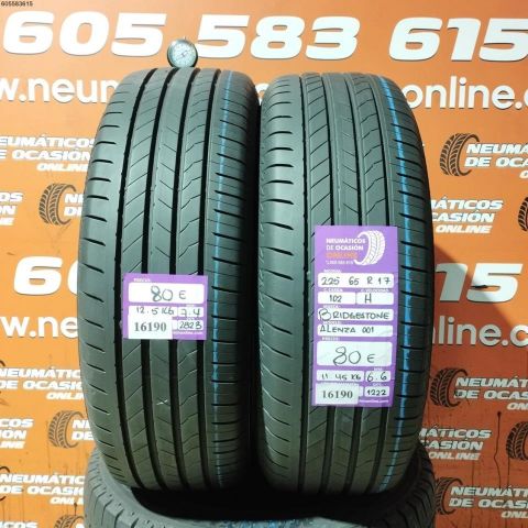 2x 225 65 R17 102H BRIDGESTONE ALENZA 001 6.6/7.4MM 