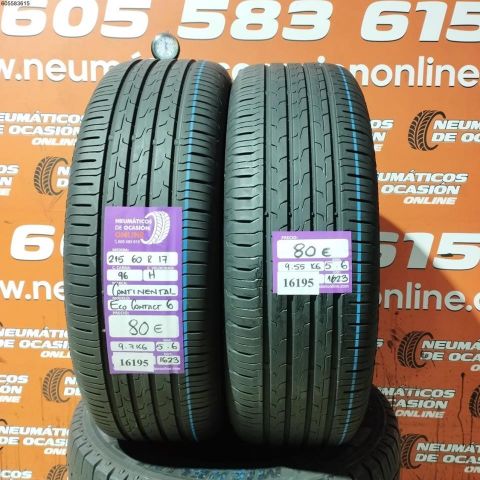 2X 215 60 R17 96H CONTINENTAL ECO CONTACT 6 5.6/5.6MM DOT 1623/1623