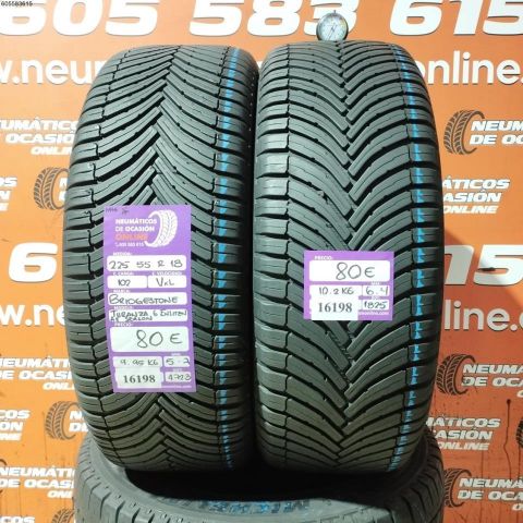 2X 225 55 R18 102V XL M+S* BRIDGESTONE TURANZA 6ENLITEN AII SEASON