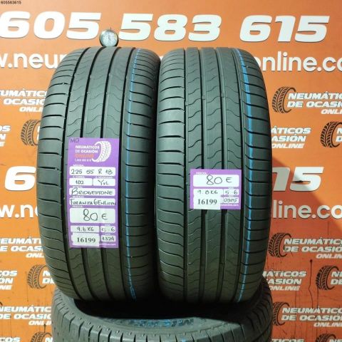 2X 225 55 R18 102Y XL MO BRIDGESTONE TURANZA 6 ENLITEN 5.6/5.6MM DOT 4324/0325