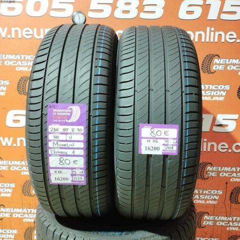 2X 235 55 R18 100V A01 MICHELIN PRIMACY 4 5.0/5.4MM DOT 2124/2124
