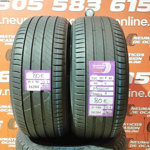2X 225 50 R18 95V MICHELIN PRIMACY 4 5.1/5.1MM DOT 4923/4923 