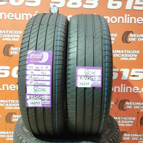 2X 195 60 R18 96H XL S1 MICHELIN E PRIMACY 5.0/5.0MM DOT 2025/1521