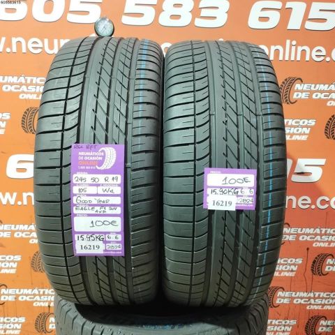 2X 245 50 R19 105W XL RFT GOODYEAR EAGLE F1 SUV 4X4 6.6/6.6MM DOT 2824/2824