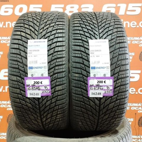 2x 245 35 R20 95V XL MICHELIN PILOT ALPIN 5 NA2 DOT: 2525 (SIN USO)