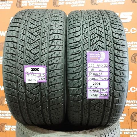 2x 295 35 R22 108W XL PIRELLI SCORPION WINTER DOT: 2422 (SIN USO) Ref.16255