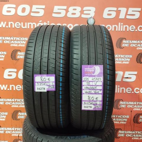 2X 225 45 R19 92V HANKOOK VENTUS PRIME 4 5.6/6.0MM DOT 2924/2924