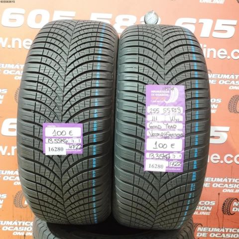 2X 255 55 R19 111W XL GOODYEAR VECTOR 4 SEASONS 7.1/7.1MM DOT 4722/1422