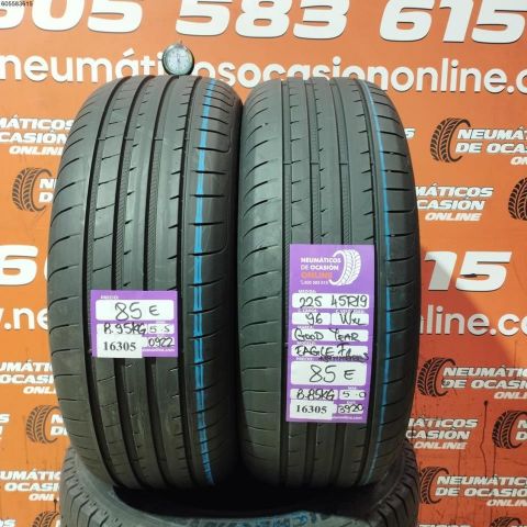 2X 225 45 R19 96W XL GOODYEAR EAGLE F1 ASYMMETRIC 3 5.0/5.5MM DOT 0922/3920