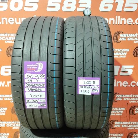 2x 245 45 R20 99V BRIDGESTONE TURANZA 6 ENLITEN 5.0/5.8MM  DOT 1224/1224
