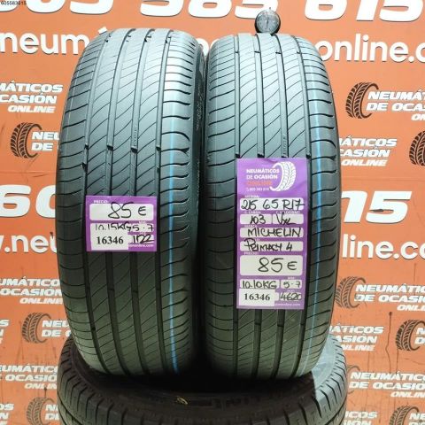 2X 215 65 R17 103V XL MICHELIN PRIMACY 4 5.7/5.7MM DOT 1122/4620
