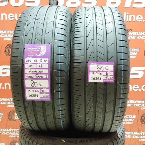 2X 235 55 R18 100H HANKOOK VENTUS PRIME 3 6.1/6.1MM DOT 5022/5022