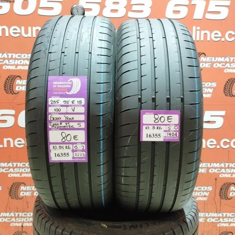 2X 235 55 R18 100V GOODYEAR EAGLE F1 ASYMETRIC 5 5.2/5.0MM DOT 0223/1424