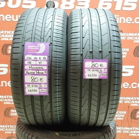 2X 235 55 R18 100H HANKOOK VENTUS PRIME 3 6.1/6.1MM DOT 0722/0722