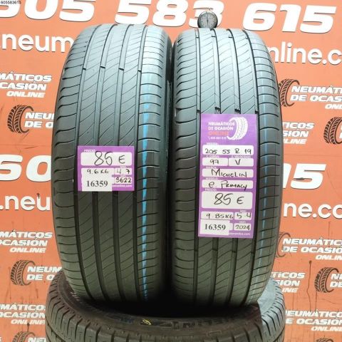 2x 205 55 R19 97V XL MICHELIN E. PRIMACY S2 5.4/4.7MM DOT 3622/2024