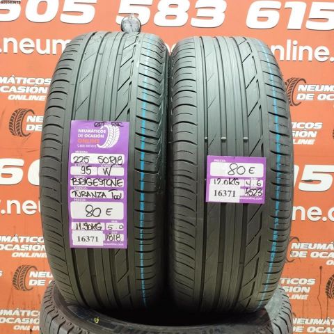 2X 225 50 R18 95W RFT BRIDGESTONE TURANZA T001 5.0/4.6MM DOT 1818/4523
