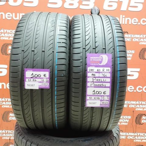 2X 245 40 R19 98Y XL PIRELLI POWERGY 4.8/5.2MM DOT 1023/1023