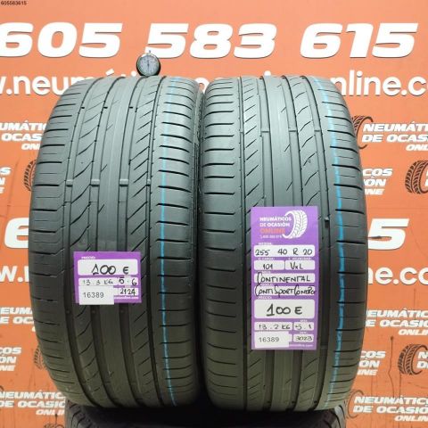 2X 255 40 R20 101V XL CONTINENTAL CONTI SPORT CONTACT 5 5.1/5.6MM DOT 2124/3023