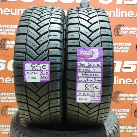 2x 205 65 R16C 107 105T MICHELIN AGILIS CROSS CLIMATE 7.3/6.6MM DOT 3921/0520

