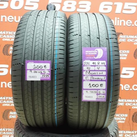 2X 225 45 R19 92V MICHELIN E PRIMACY 2 5.4/5.7MM DOT 1225/3924