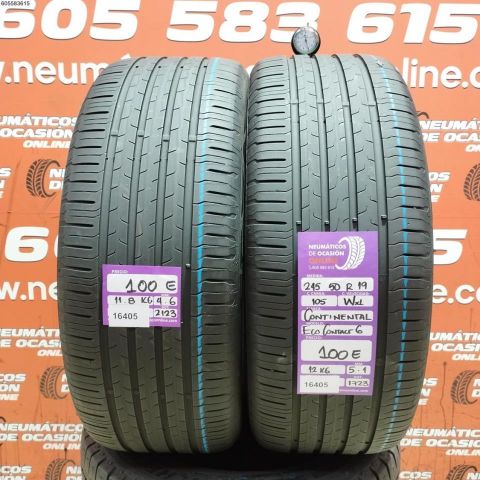 2X 245 50 R19 105W XL CONTINENTAL ECO CONTACT 6 4.6/5.1MM DOT 2123/1723