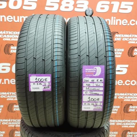 2x 225 55 R19 108V XL MICHELIN E. PRIMACY 6.2/5.3MM DOT 4324/4125
