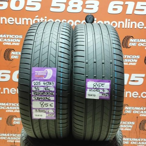 2X 225 45 R19 96W XL BRIDGESTONE TURANZA 6 5.7/6.3MM DOT 1725/4723