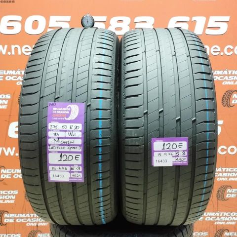 2X 275 50 R20 113W XL MO MICHELIN LATITUDE SPORT 3 5.3/5.3MM DOT 4521/4821