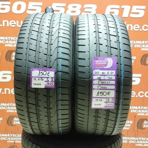 2x 255 40 R21 102Y XL PIRELLI P ZERO R01 5.3/5.0MM DOT 1624/0519
