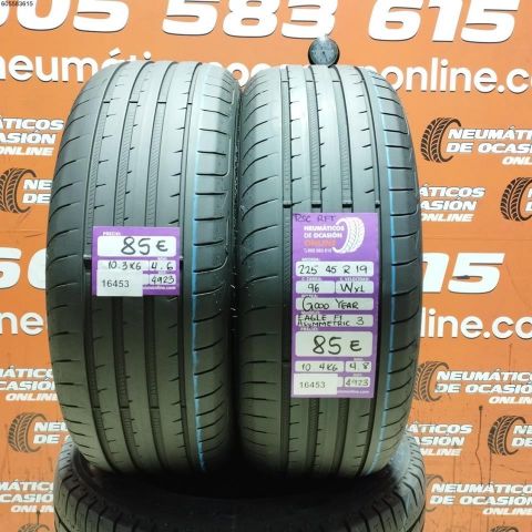 2X 225 45 R19 96W XL RFT GOODYEAR EAGLE F1 ASYMETRIC 3 4.6/4.8MM DOT 4923/4923